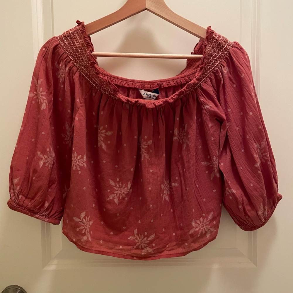 Arizona Jean - Classic Fall Terracotta-colored Blouse - Large (fits Medium)